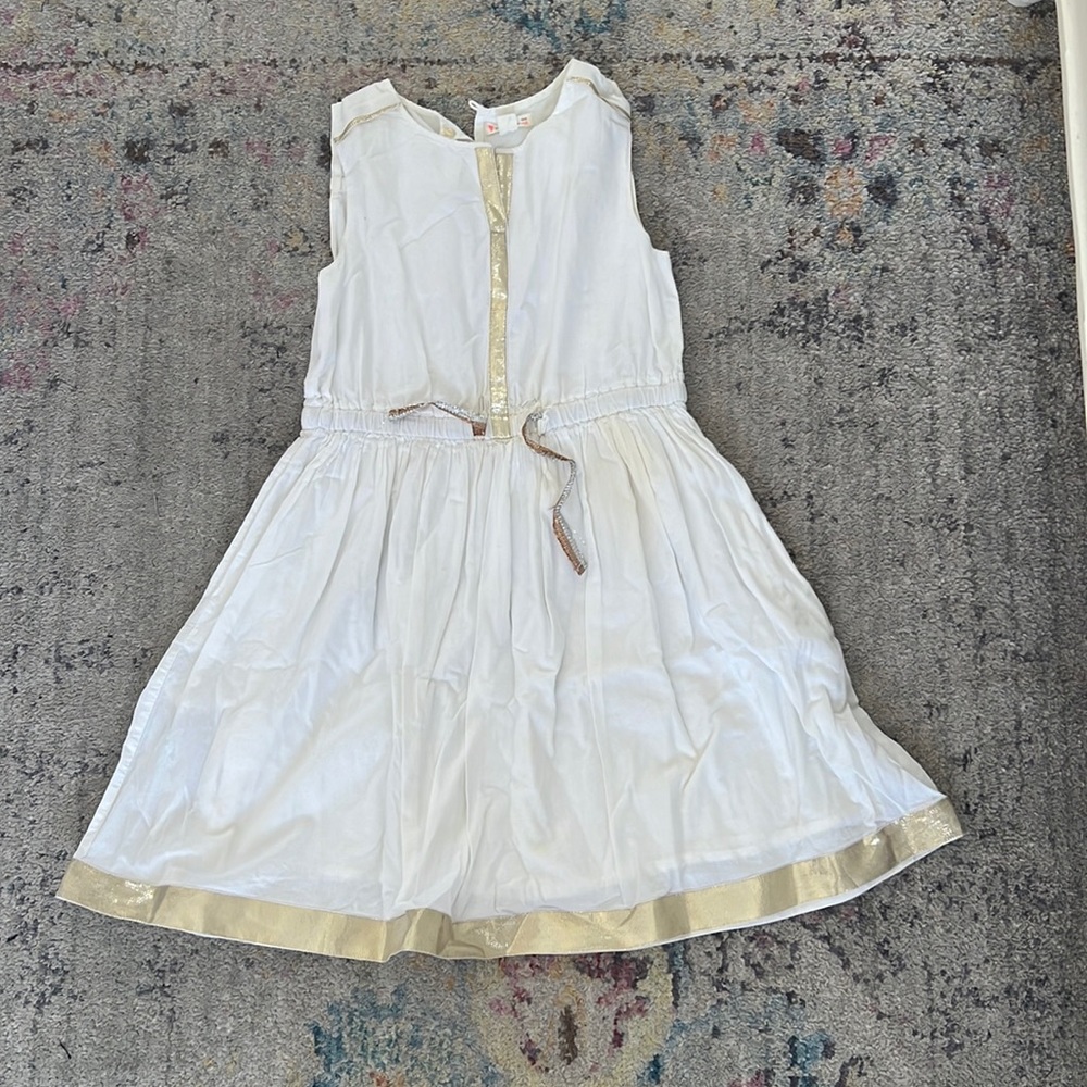 White and gold dress